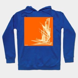 orange urban structure Hoodie